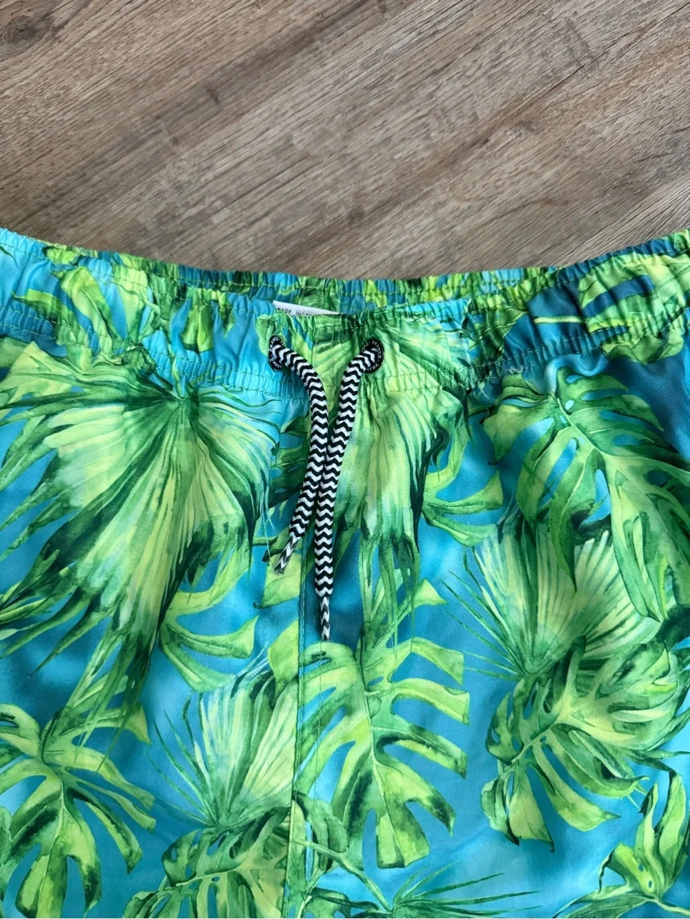 Franks Australia Green Tropical Leaf Print Swim Shorts